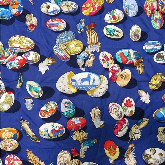 Hermes Silk Scarf with Nautical Motifs - Picture 4 of 12